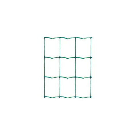 Rete Elettrosaldata Zincata Plastificata Verde Ondulata Mm.50X75 maglia 75x50 filo ø mm.2,1 est. - cm.80h.