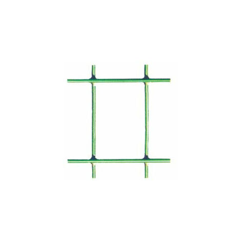 Rete Elettrosaldata Zincata Plastificata Verde Rotolo Mt.25 maglia mm.75x50 filo ø mm.2,10 est. - cm.100h.