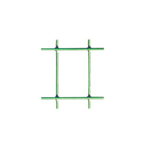 Rete Elettrosaldata Zincata Plastificata Verde Rotolo Mt.25 maglia mm.76x63 filo ø mm.2,20 est - cm.120h.