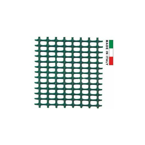 Rete in plastica quadretta verde mm.5x5 - maglia mm.5x5, altezza cm.100