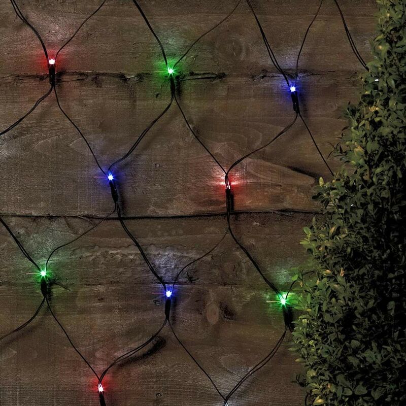 Image of Rete luci di Natale esterno decorativa 50 led energia solare batteria lunga durata pannello Colore: Multicolore 3