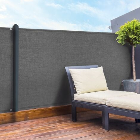 Rete ombreggiante 1,5x10m, telo rotolo per recinzione giardino 90g/m², girgio