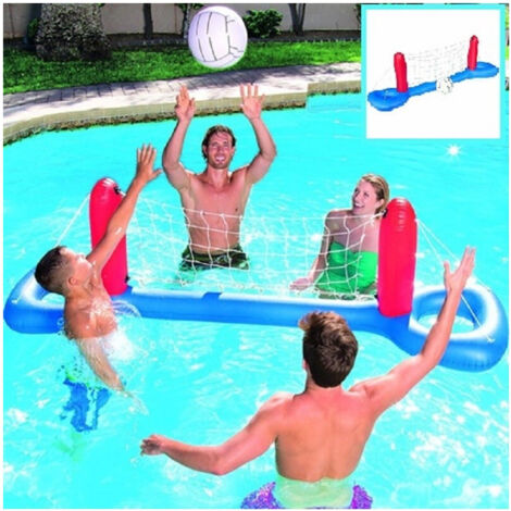 Rete Pallavolo Gonfiabile Galleggiante Con Pallone 244 X 64 Cm Mare Piscina