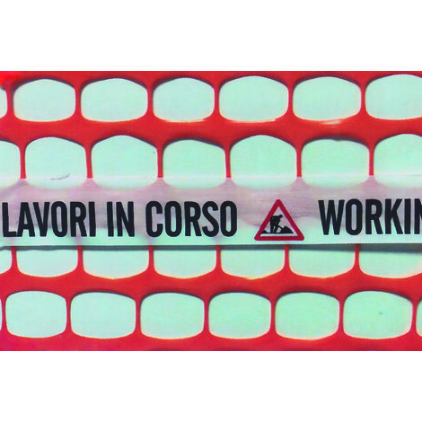 RETE PER CANTIERE MT.50 REDIL PLUS FASCIA LAVORI IN CORSO col. Arancio H. cm. 100 50.00 metri