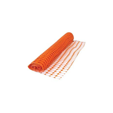 Rete Per Cantieri In Plastica Arancio  - m.50x1.2h. fori rettangolari mm.100x40 - 120g/mq