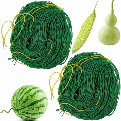 Rete per piante, rete per piante, rete protettiva, rete di supporto, griglia per accessori per serre da giardino, traliccio di supporto per cetrioli e pomodori per giardino rampicante, 2 pezzi