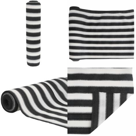 Rete per Privacy Antracite e Bianca 1,2x10 m in HDPE 195 g/m² - Rete hdpe - Protezione privacy