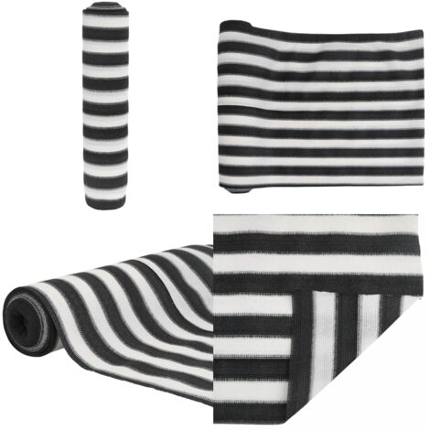 Rete per Privacy Antracite e Bianca 1,5x10 m in HDPE 150 g/m² - Rete hdpe - Protezione privacy