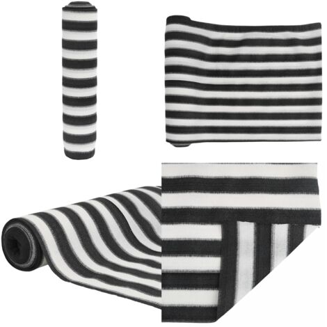 Rete per Privacy Antracite e Bianca 1,5x10 m in HDPE 75 g/m² - Rete hdpe - Protezione solare