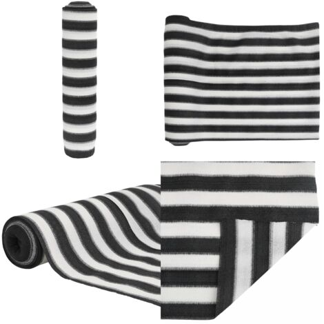 Rete per Privacy Antracite e Bianca 1,5x50 m in HDPE 195 g/m² - Rete hdpe - Protezione privacy