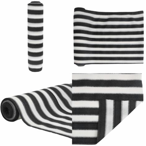Rete per Privacy Antracite e Bianca 2x25 m in HDPE 150 g/m² - Rete hdpe - Protezione privacy