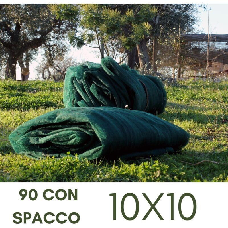 Maka - Rete per raccolta olive antispina, rinforzata e resistente, in polietilene - 90 g/mq con spacco 10X10