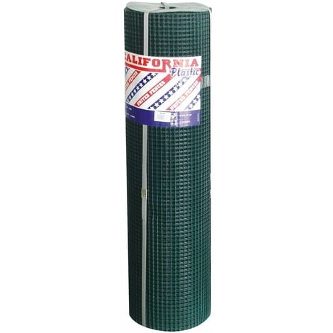 UNITED FENCES Rete per recinzioni animali elettrosaldata Zincata Plastificata con maglia quadrata 12x12 Rotolo 25 mt. 50cm