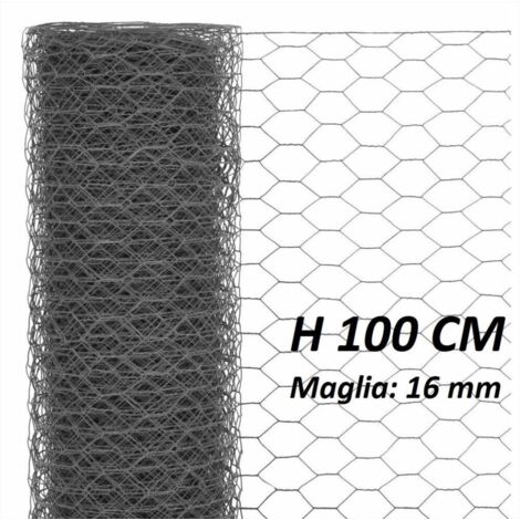 Rete per Recinzioni Tripla mt.50 Maglia mm.16 Ø Filo mm.0,70-H cm.100