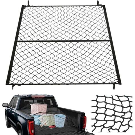 Rete per rimorchio, rete portaoggetti per camper, adatta per carichi quotidiani di autocarri leggeri, 1,1 x 1,2 m, estensibile a 2,2 x 2,4 m (doppio strato)