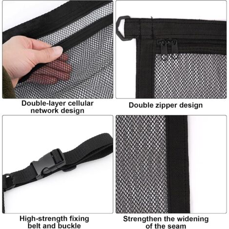 Rete portaoggetti per tetto auto, borsa organizer per auto, portaoggetti per auto, rete portaoggetti universale per tetto auto, per la maggior parte dei veicoli comuni, SUV, furgoni, Jeep (80 cm x 53 