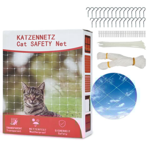 JOPASSY Rete protettiva per balconi Rete per gatti Rete di sicurezza per 3x8m