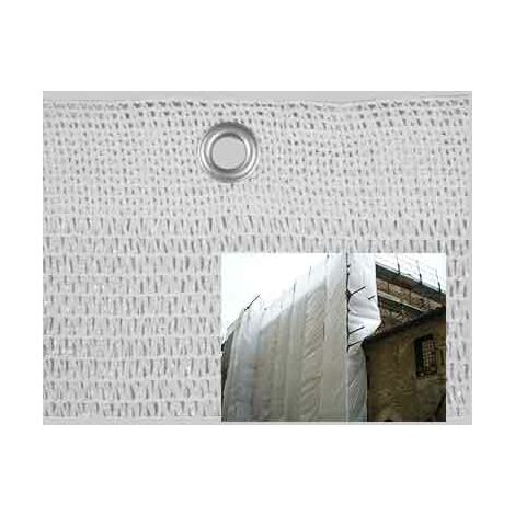 BRICODEASTORE RETE PROTETTIVA PER PONTEGGI BIANCA mt 1,8x10