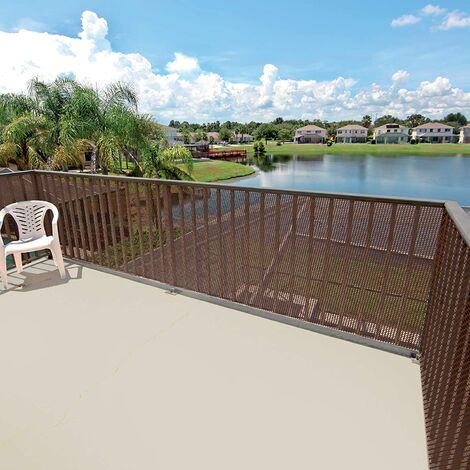 Rete PVC per recinzione giardino leggera Colorado Maglia 10x10mm Marrone Le Reti Americane