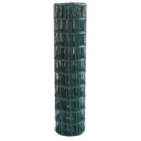 RETE RECINZIONE PROTEZIONE PLASTIFICATA H 100 Cm 75X50 25 METRI MT VERDE 001