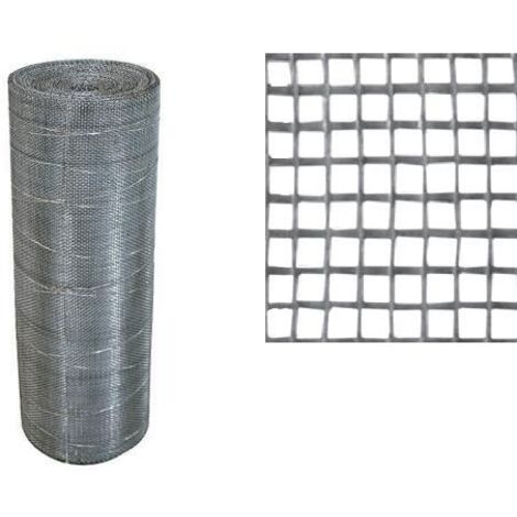 Rete tela quadra per recinzione in acciaio zincato Rotolo 20 mt. NEBRASKA - 2x2 mm.