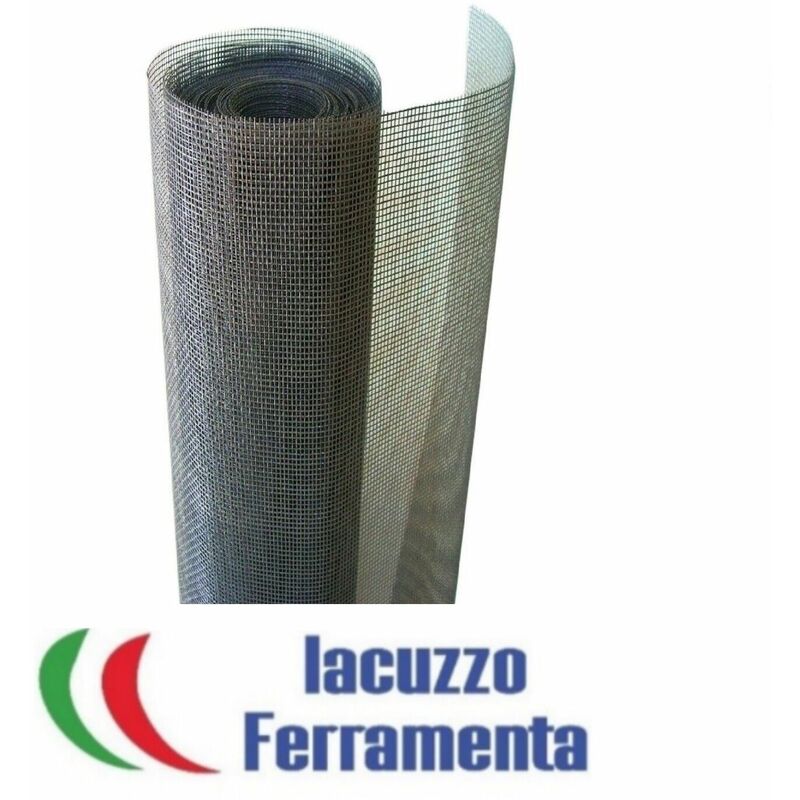 120 MT RETE TELA ZANZARIERA FIBRA DI VETRO H 6 GRIGIA ANTIZANZARE RICAMBIO