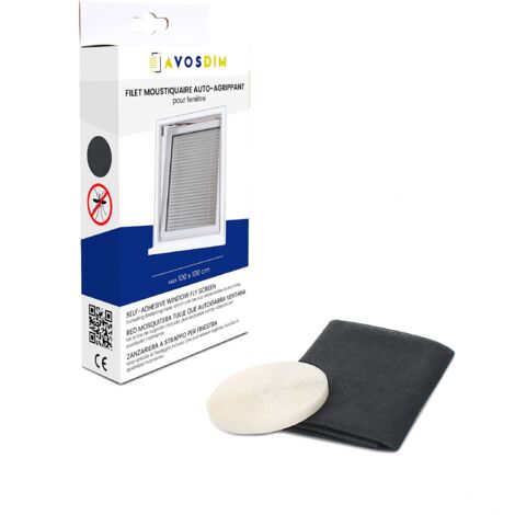 Rete Zanzariera per Finestra con Velcro - L 100 x H 100 cm - Unità
