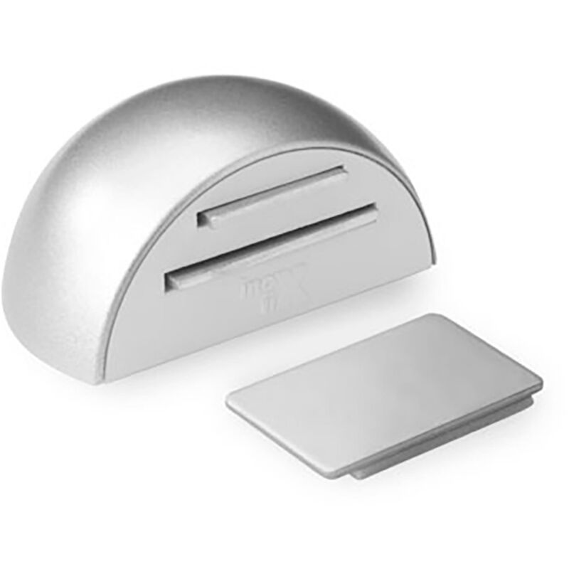 Inofix - Retenedor De Puerta Magnético Madera 24x48x31mm Cromado Mate Adhesivo