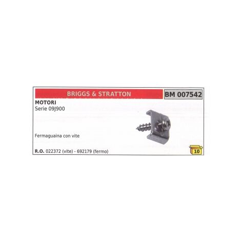 Retenedor de carcasa BRIGGS&STRATTON con tornillo para motor de desbrozadora serie 09J900