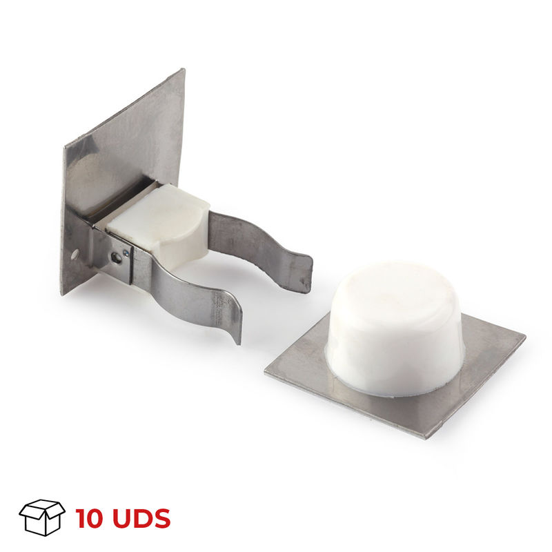 

REI - Retenedor de Puerta | Estilo Funcional | Protege Paredes y Puertas Frente a Impactos | Fabricado en Plástico | Acabado en Blanco | Medidas