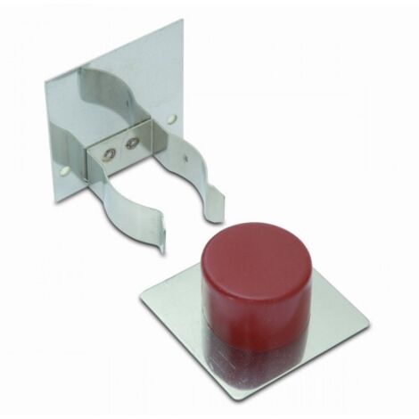 RETENEDOR INOX Y TOPE PARA PUERTA.ADHESIVO MARRON - BRINOX