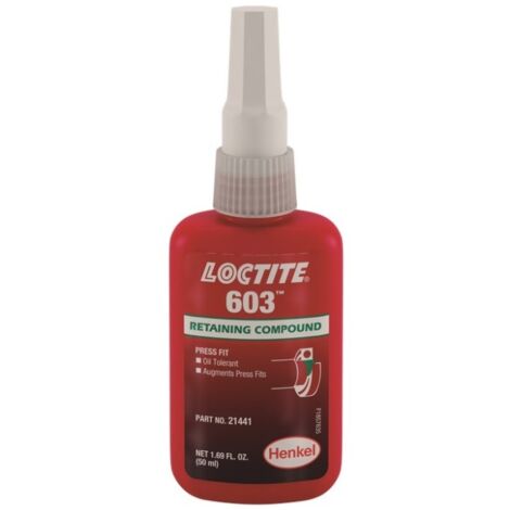 Retenedor montajes ajuste piezas aceitadas loctite 603-50ml