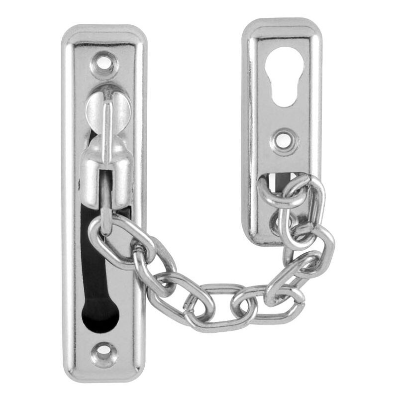 

Retenedor Puerta Cadena Vince Cromado - Cromo Brillo