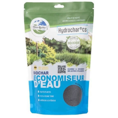 Rétenteur d'eau Hydrochar CS - TERRA NOSTRA - 162334 - Economie d'eau pour plantes - Sachet 300g