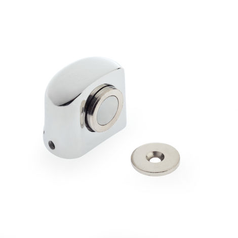 Retenue de porte | Style fonctionnel | Protège les murs et les portes contre les impacts | Fabriqué en acier inoxydable | Finition inox brillant | Mesures 45*35*39mm | Système de fixation |