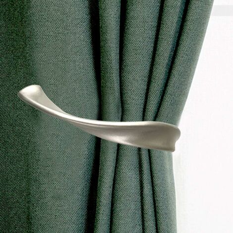 Retenue de Rideau de fenêtre, retenue de draperie de Rideau décoratif, Ensemble de 2, Alliage d'aluminium (gris, 1112.5cm)——VEBTles