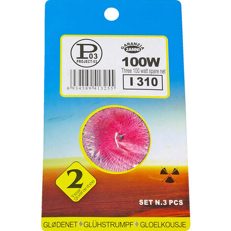 RETICELLA PER LAMPADA A GAS 100 W - cf. 3 pz