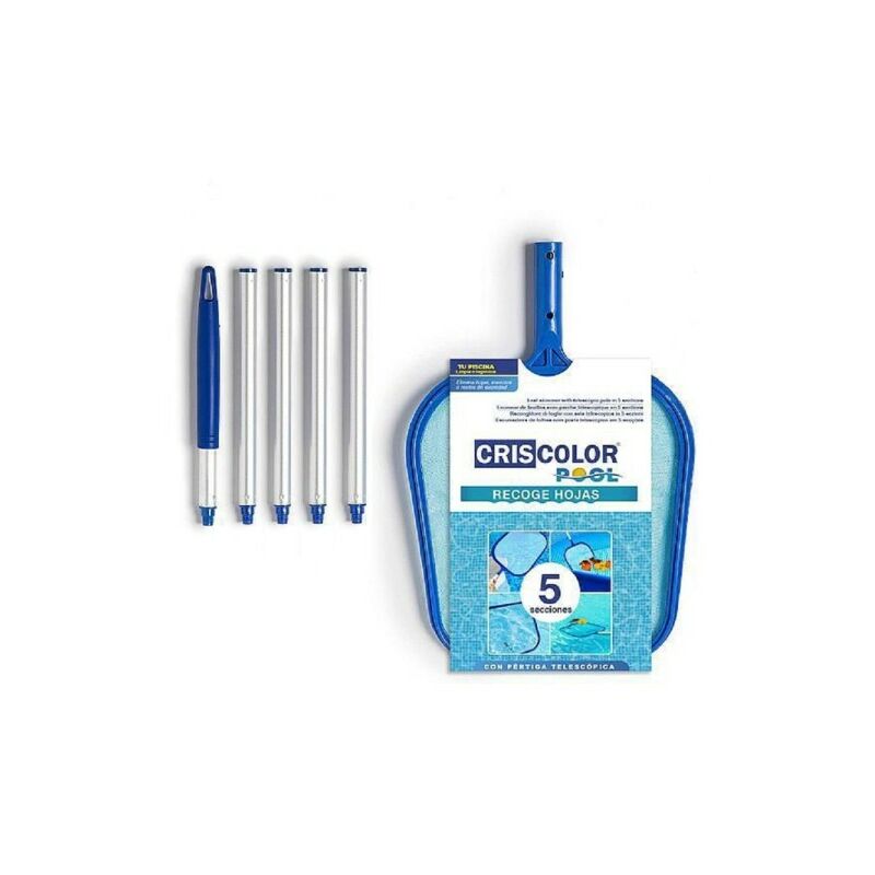 Trade Shop Traesio - Pantalla Plana Con Poste Telescópico 153 Cm De 5 Secciones Para Limpieza De Piscina 42390