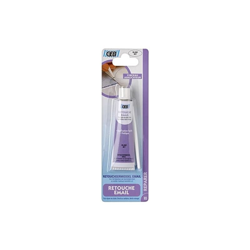 Retouche émail couleur blanc 20 ml pour appareils sanitaires et électroménager 3283989568304 - GEB