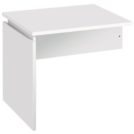 Retour bureau suspendu Ineo réglable en hauteur plateau blanc L 80 x P 60 cm - blanc - Maxiburo