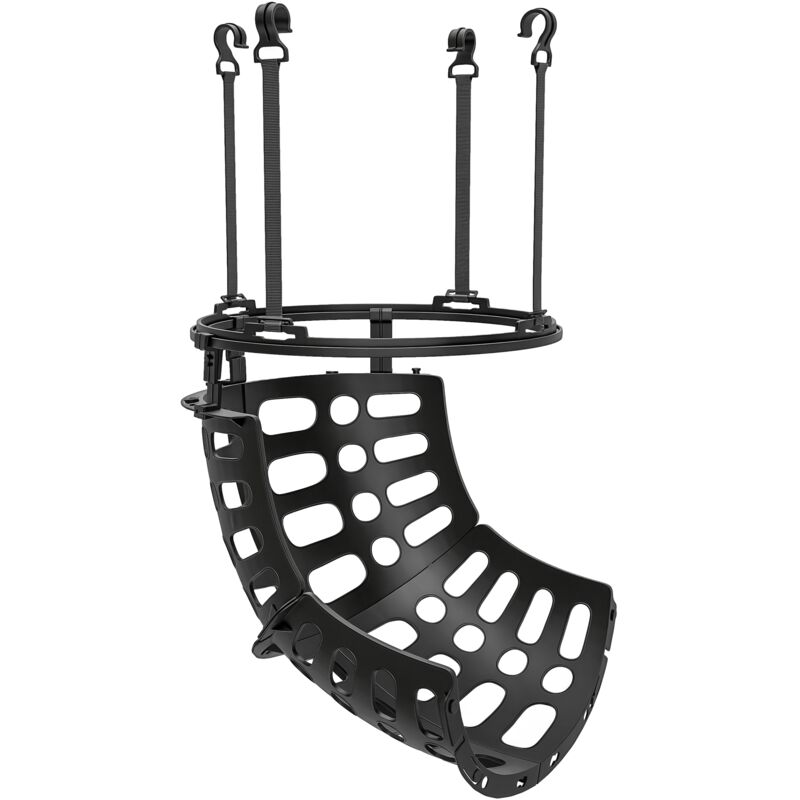 Sportnow - Retour de ballon de basket-ball - rotation 360°, hauteur réglable, crochets amovibles - noir