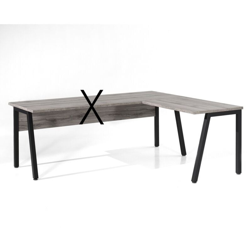 Meublorama - Retour pour bureau de la collection soon coloris chêne Sherman gris