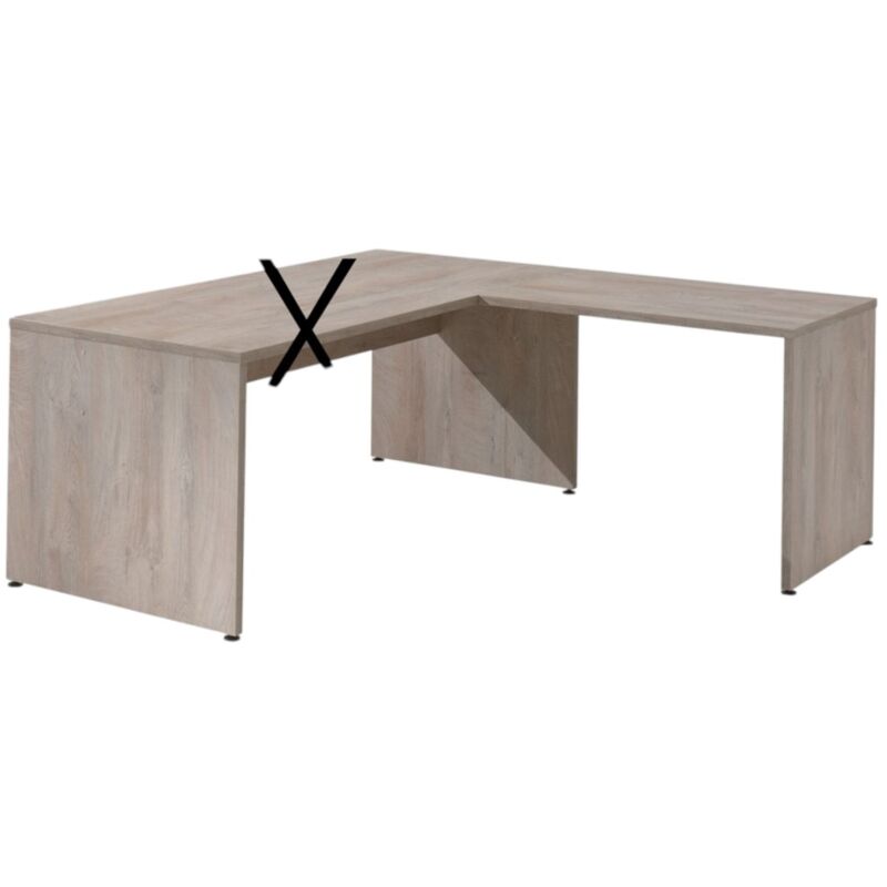 Meublorama - Retour pour bureau de la collection yukon coloris chêne brut