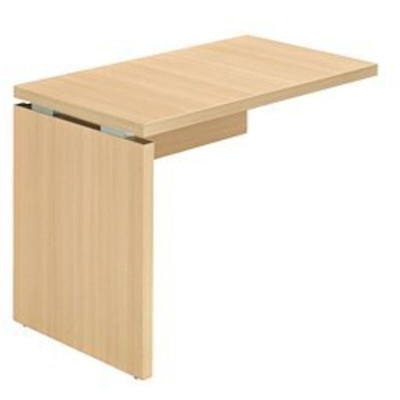 Retour suspendu L 100 x P 60 cm piétement plein bois - Milano - chêne clair - Maxiburo