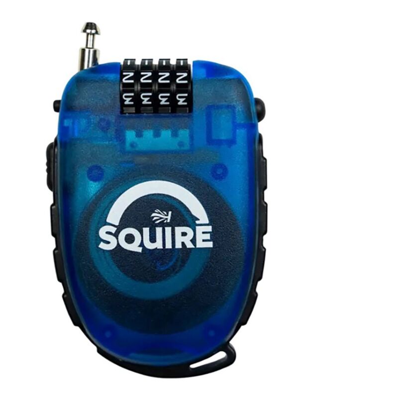 Squire - Retrac Max'-zahlenschloss Mit 90 Cm Einziehbarem Kabel Und Schnellverschluss- Und Abholknopf