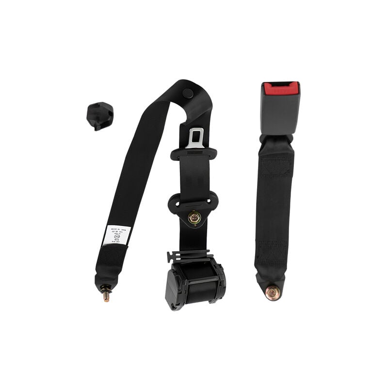 Image of Retractable Adjustable Shoulder Seat Belt Universal 3 Point Safety Belts