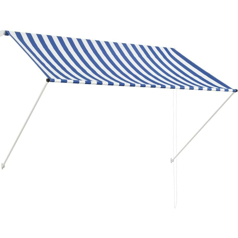 Vidaxl - Retractable Awning 200x150 cm Blue and White