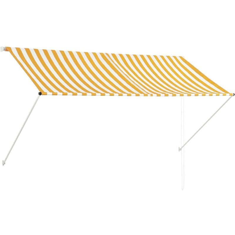 Vidaxl - Retractable Awning 250x150 cm Yellow and White