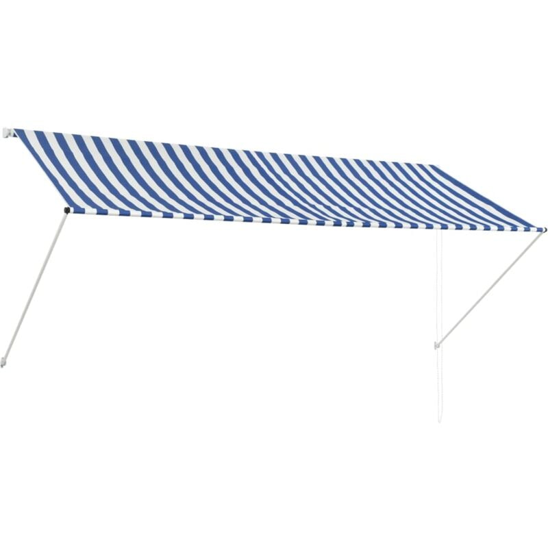 Vidaxl - Retractable Awning 300x150 cm Blue and White