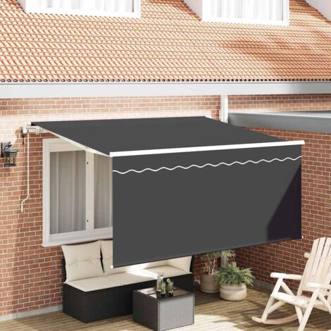 Retractable Awning Anthracite 300 x 200 cm vidaXL